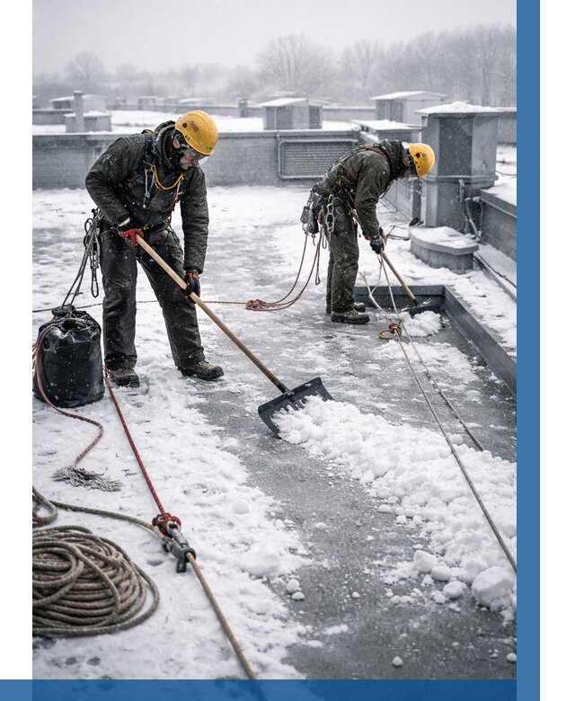 Очистка крыши от снега в Вятских Поляне от 7613 р. | ВЫСОТНИК-Втс