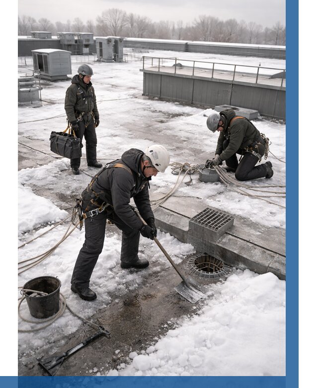 Абонентское обслуживание кровли зимой в Вятских Поляне от 8120 р. | ВЫСОТНИК-Втс