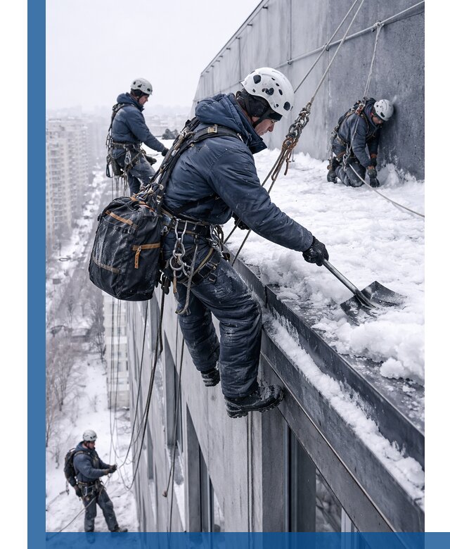 Абонентское обслуживание кровли зимой в Вятских Поляне регулярный уход