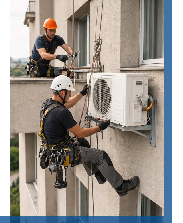 Монтаж внешнего блока кондиционера в Вятских Поляне от 6598 р. | ВЫСОТНИК-Втс