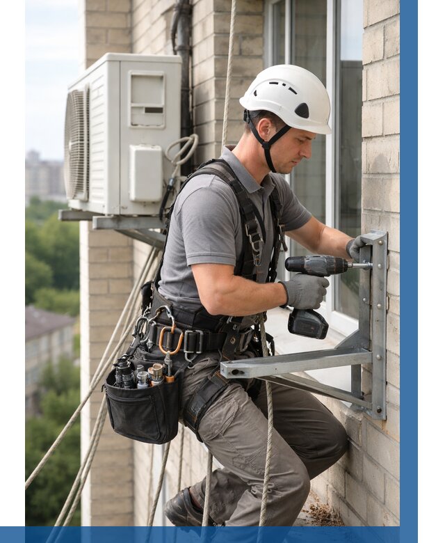 Установка кронштейнов кондиционера в Вятских Поляне от 3553 р. | ВЫСОТНИК-Втс