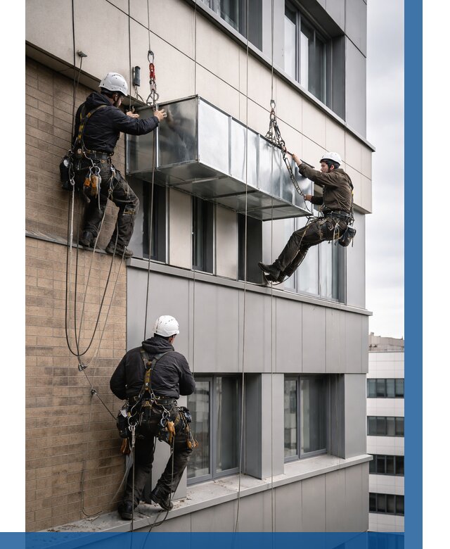 Монтаж воздуховодов на фасаде в Вятских Поляне от 1523 р. | ВЫСОТНИК-Втс