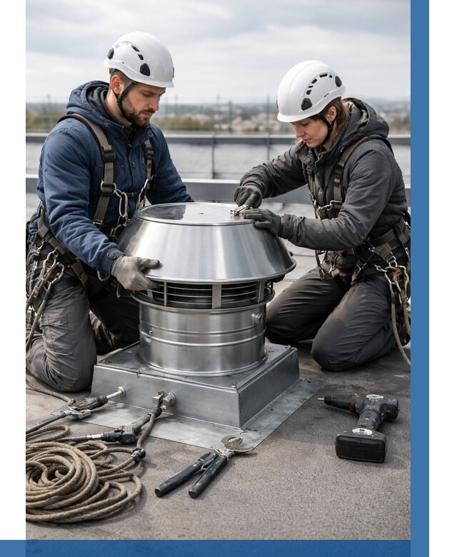 Установка дефлекторов на кровле в Вятских Поляне от 4568 р. | ВЫСОТНИК-Втс