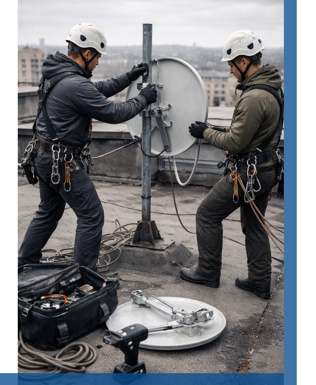 Демонтаж антенн на крыше в Вятских Поляне от 4568 р. | ВЫСОТНИК-Втс