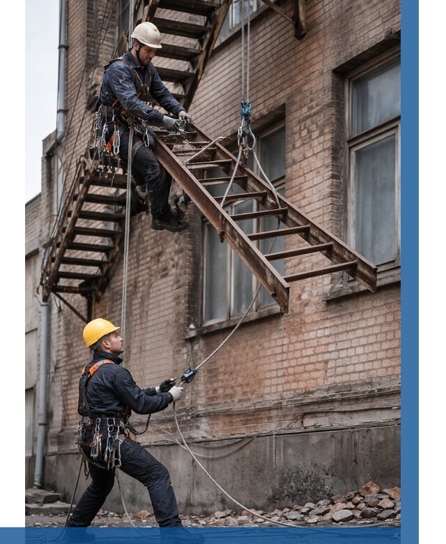 Демонтаж пожарной лестницы в Вятских Поляне от 12180 р. | ВЫСОТНИК-Втс