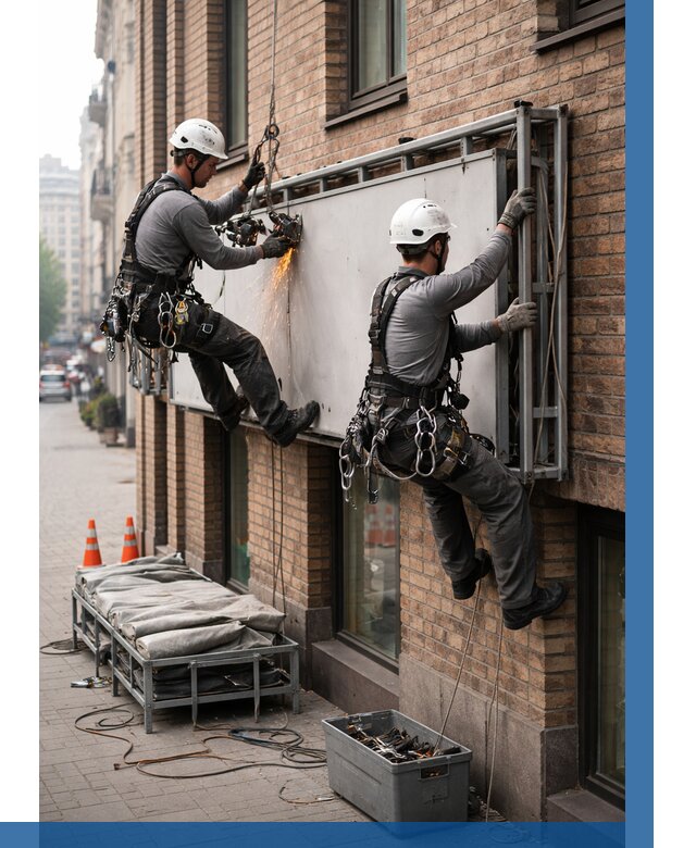 Демонтаж рекламной вывески в Вятских Поляне от 6598 р. | ВЫСОТНИК-Втс