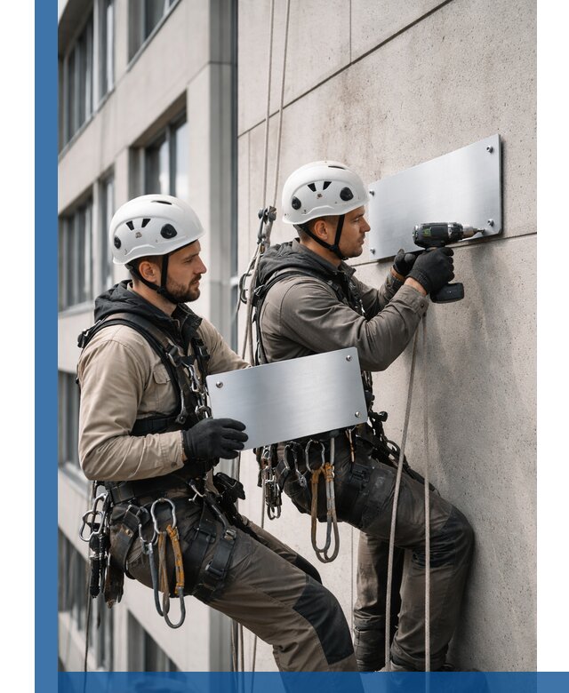 Монтаж табличек и указателей в Вятских Поляне для зданий и сооружений