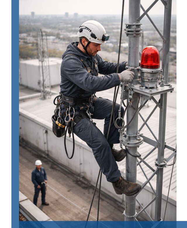Монтаж заградительных огней и обслуживание объектов в Вятских Поляне