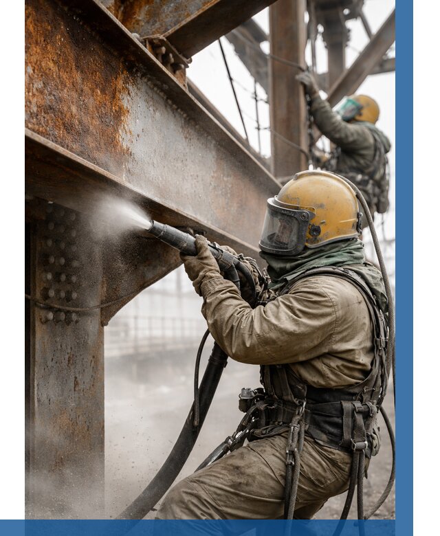 Пескоструйная очистка металлоконструкций в Вятских Поляне по 609 р. ВЫСОТНИК-Втс