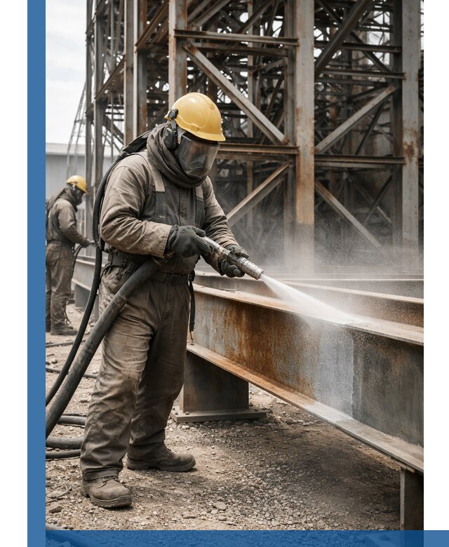 Пескоструйная очистка металлоконструкций в Вятских Поляне промышленная