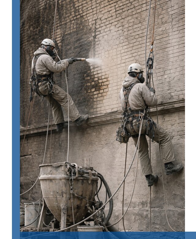 Пескоструйная очистка фасадов в Вятских Поляне профессионально