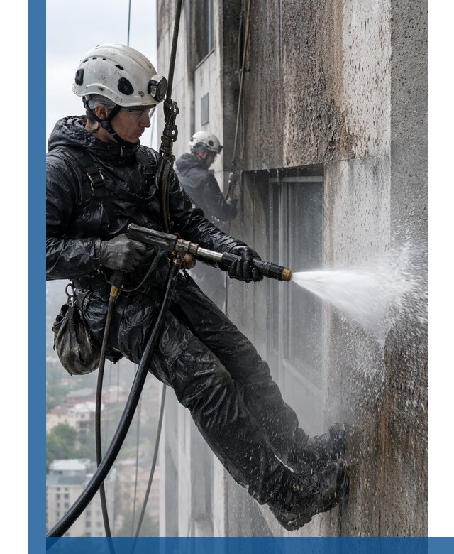 Гидроструйная очистка фасадов и конструкций в Вятских Поляне