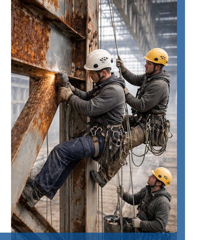 Зачистка металла от ржавчины в Вятских Поляне от 355 р. | ВЫСОТНИК-Втс