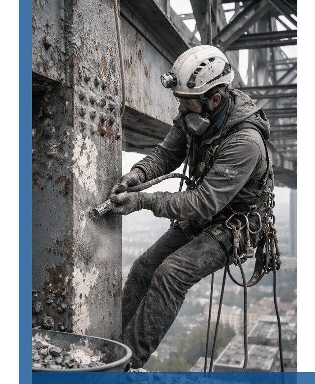 Удаление старой краски с металлических конструкций в Вятских Поляне