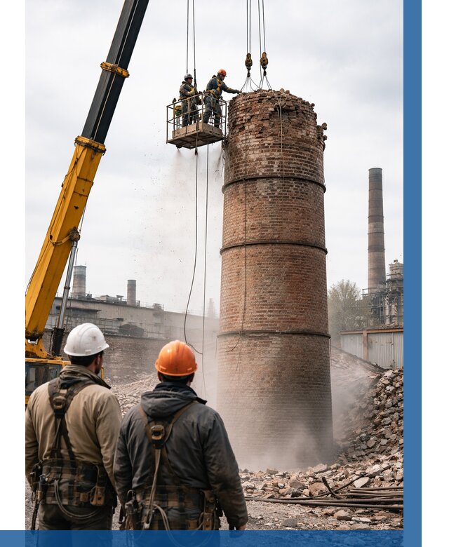 Демонтаж дымовой трубы в Вятских Поляне от 91350 р. | ВЫСОТНИК-Втс, смета