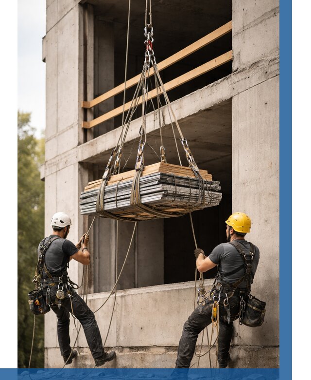 Подъем материала на этаж веревками в Вятских Поляне от 1523 р. | ВЫСОТНИК-Втс