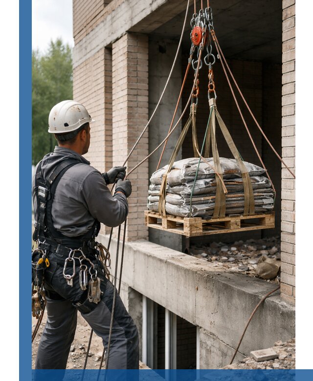 Подъем материалов на этаж веревками в Вятских Поляне оперативно