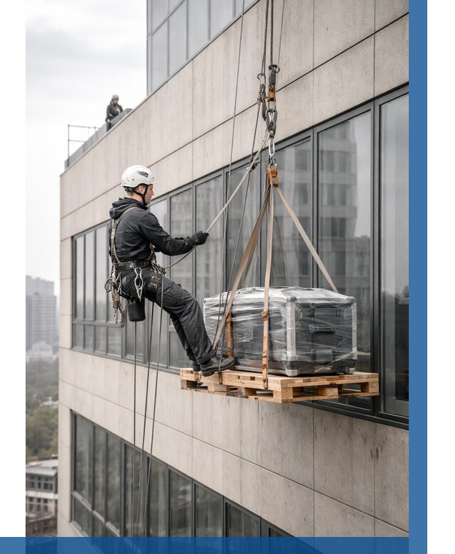 Спуск груза по фасаду в Вятских Поляне от 3553 р. | ВЫСОТНИК-Втс