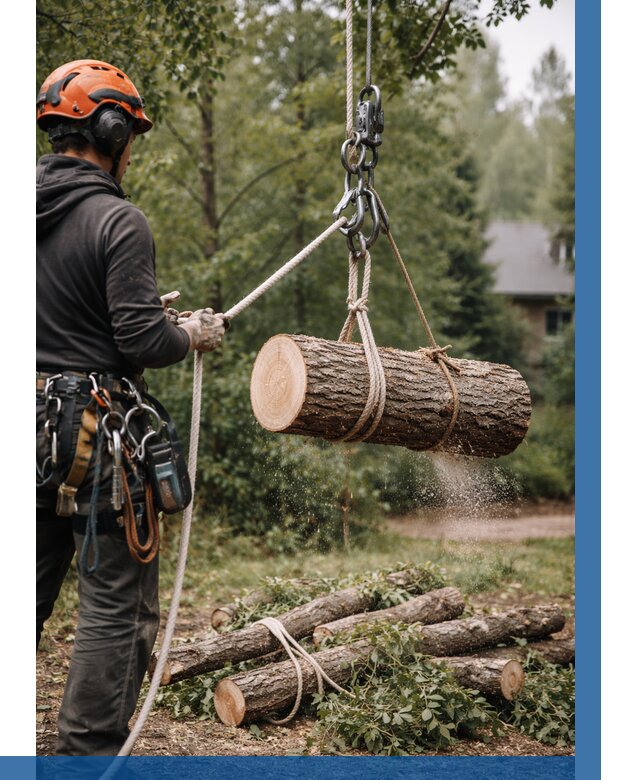 Валка деревьев частями в Вятских Поляне от 7613 р. | ВЫСОТНИК-Втс