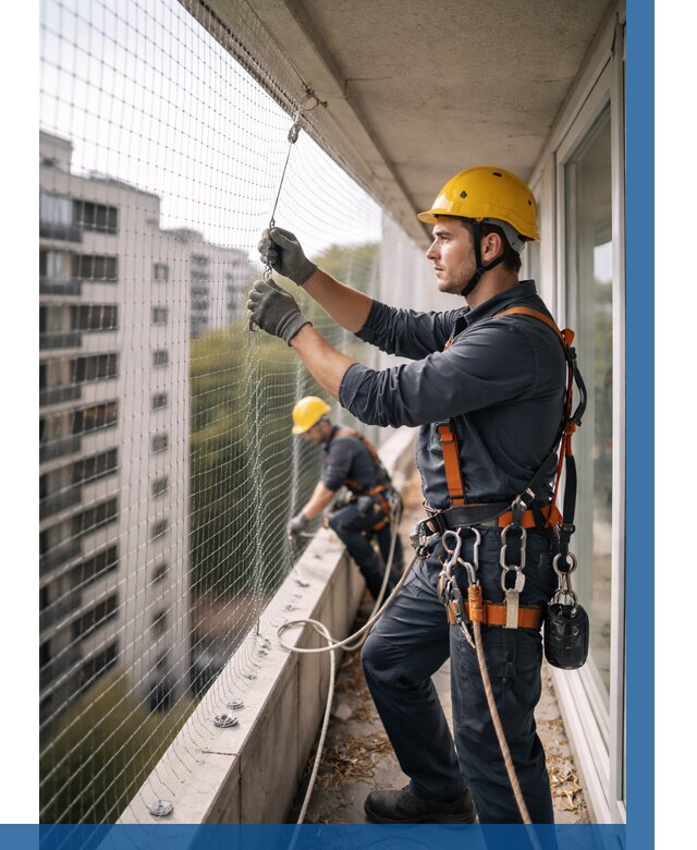 Монтаж сетки от птиц в Вятских Поляне от 4568 р. | ВЫСОТНИК-Втс