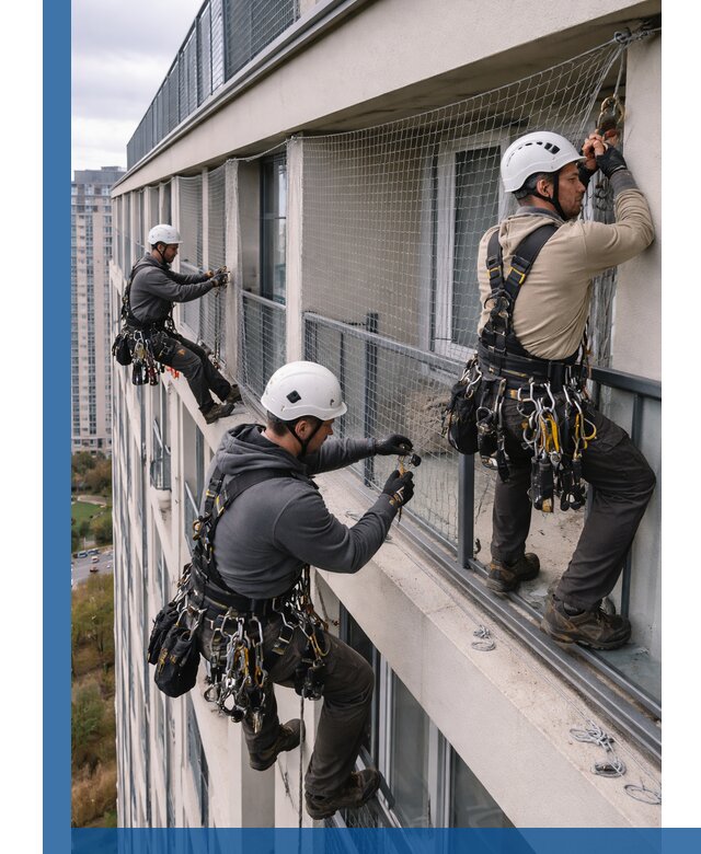 Профессиональный монтаж защитной сетки от птиц в Вятских Поляне